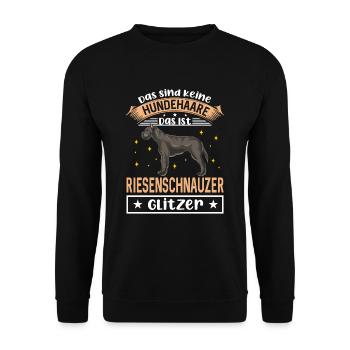 Das Sind Keine Hundehaare Das Ist Riesenschnauzer - Unisex Pullover - Schwarz - Vorne - Alina (178cm) & Michal (187cm)