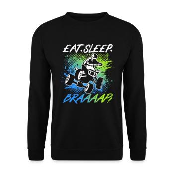 Quad Bike Offroad Quad Rider Boys ATV - Unisex Sweatshirt - black - Front - Alina (178cm) & Michal (187cm)