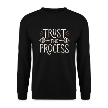 Trust the process gym - Unisex Sweatshirt - black - Front - Alina (178cm) & Michal (187cm)
