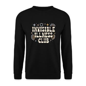 Unsichtbare Behinderungs-Club-Krankheit - Unisex Pullover - Schwarz - Vorne - Alina (178cm) & Michal (187cm)