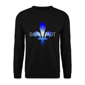 Darmstadt shirt for fans - Unisex Sweatshirt - black - Front - Alina (178cm) & Michal (187cm)