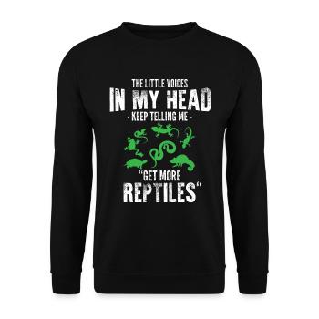 Reptile pet reptile critter gift - Unisex Sweatshirt - black - Front - Alina (178cm) & Michal (187cm)