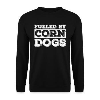 Corn Dog Corndog Corn Dogs - Sweat-shirt Unisexe - noir - Devant - Alina (178cm) & Michal (187cm)