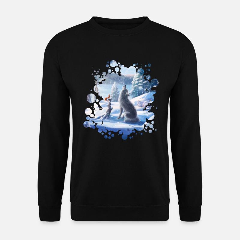 Freunde (Winterzauber) - Unisex Pullover - Schwarz