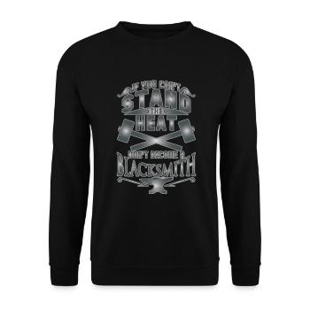 Forge Si vous ne supportez pas la chaleur, ne le faites pas - Sweat-shirt Unisexe - noir - Devant - Alina (178cm) & Michal (187cm)
