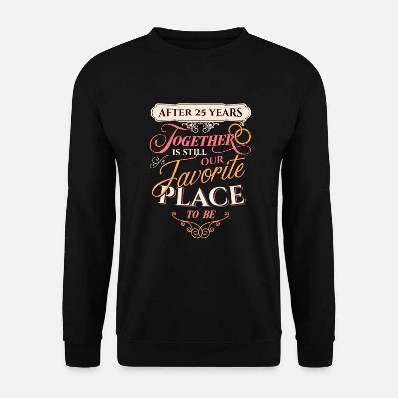 25. Hochzeitstag nach 25 Jahren zusammen - Unisex Pullover - Schwarz