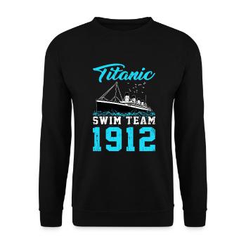 Nageur Titanic Swim Team 1912 Natation - Sweat-shirt Unisexe - noir - Devant - Alina (178cm) & Michal (187cm)