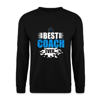 Schwimmtrainer Bester Schwimmtrainer aller Zeiten - Unisex Pullover - Schwarz - Vorne - Alina (178cm) & Michal (187cm)