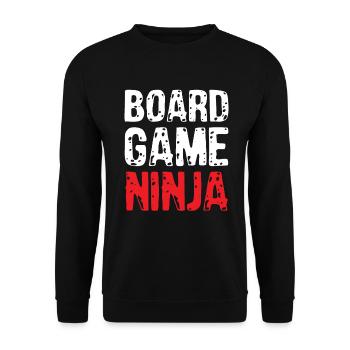 Board Game Ninja Boardgamer - Unisex Sweatshirt - black - Front - Alina (178cm) & Michal (187cm)