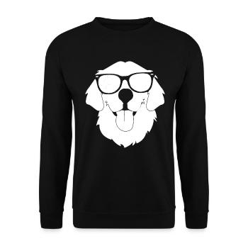 America Golden Retriever 4th of July T-Shirt for M - Unisex Sweatshirt - black - Front - Alina (178cm) & Michal (187cm)