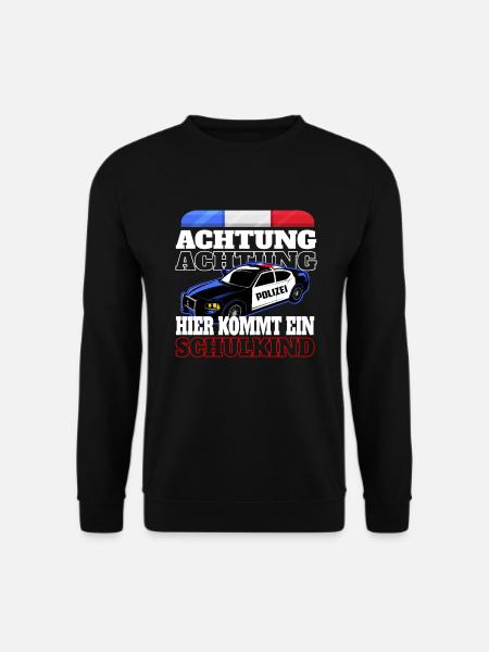 Schulkind 2021 Einschulung Polizei Junge Geschenk - Unisex Pullover - Schwarz