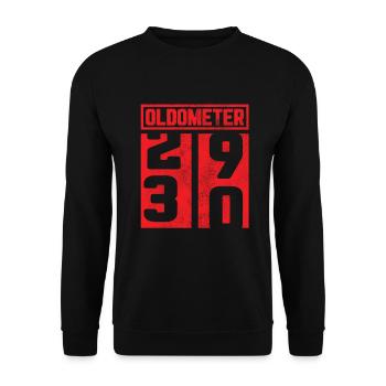 30th birthday 30 30th gift oldometer - Unisex Sweatshirt - black - Front - Alina (178cm) & Michal (187cm)