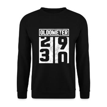 30th birthday 30 30th gift oldometer - Unisex Sweatshirt - black - Front - Alina (178cm) & Michal (187cm)