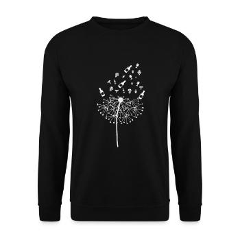 Dandelion red wine wine white wine wine festival gift - Unisex Sweatshirt - black - Front - Alina (178cm) & Michal (187cm)
