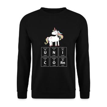 Unicorn chemistry unicorn rainbow gift - Unisex Sweatshirt - black - Front - Alina (178cm) & Michal (187cm)
