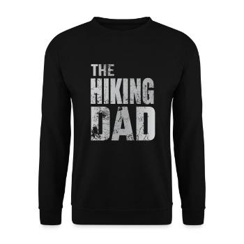 Wandern Hiking Vater Papa Bergsteigen Geschenk - Unisex Pullover - Schwarz - Vorne - Alina (178cm) & Michal (187cm)
