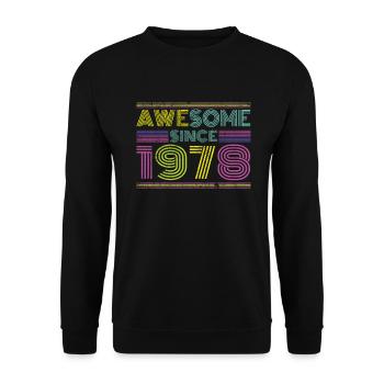 Vintage 1978 anniversaire cadeau vintage rétro - Sweat-shirt Unisexe - noir - Devant - Alina (178cm) & Michal (187cm)