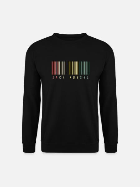 Jack Russel Barcode Hund Terrier Geschenkidee - Unisex Pullover - Schwarz