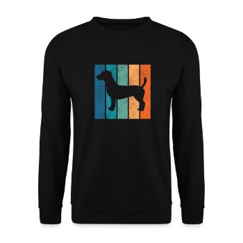 Jack Russel Terrier chien chien amour rétro cadeau - Sweat-shirt Unisexe - noir - Devant - Alina (178cm) & Michal (187cm)