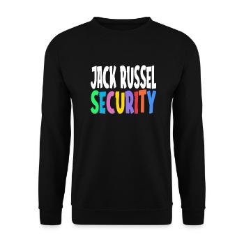 Jack Russel security service dog saying gift - Unisex Sweatshirt - black - Front - Alina (178cm) & Michal (187cm)