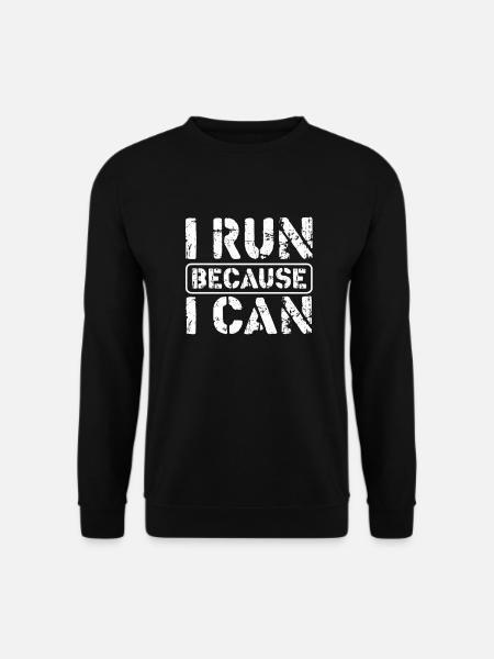 Läufergeschenke, die ich laufe, weil ich Humor laufen kann - Unisex Pullover - Schwarz