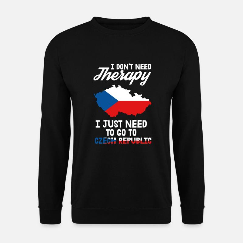 Tschechien Therapie Prag Tschechisch Geschenk - Unisex Pullover - Schwarz
