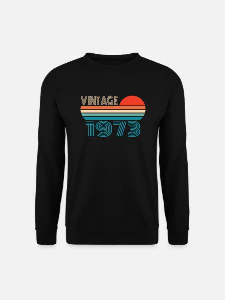 Vintage 1973 Geburtstag Retro Jahrgang Geschenk - Unisex Pullover - Schwarz