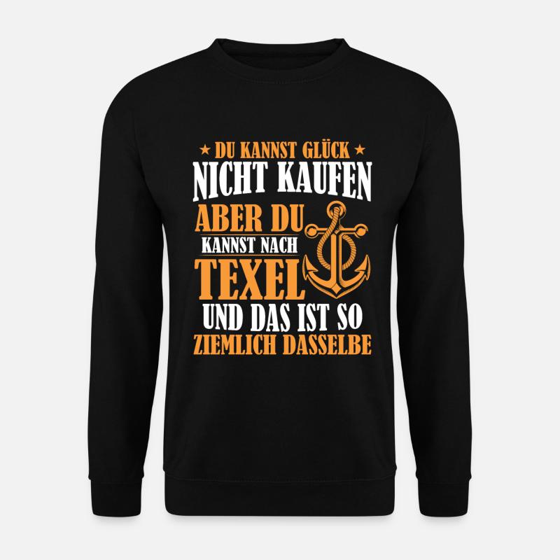Texel Freude Anker Holland - Unisex Pullover - Schwarz