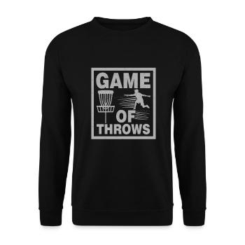 Disc Golf Geschenk Spiel der Wirfte Disc Golfer Geschenk - Unisex Pullover - Schwarz - Vorne - Alina (178cm) & Michal (187cm)