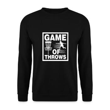 Disc Golf Geschenk Spiel der wirft Disc Golfer Geschenke - Unisex Pullover - Schwarz - Vorne - Alina (178cm) & Michal (187cm)