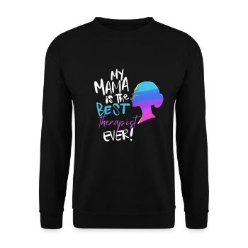 My Mama Best Therapist Ever Therapist's Son Gift - Sweat-shirt Unisexe - noir - Devant - Alina (178cm) & Michal (187cm)