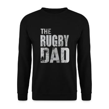 Rugby Dad Dad Football Sports Father's Day Gift - Unisex Sweatshirt - black - Front - Alina (178cm) & Michal (187cm)