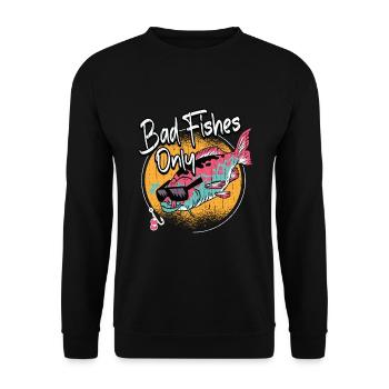 Pêche Maléfique poissons sort Poissons Pêche Cadeau - Sweat-shirt Unisexe - noir - Devant - Alina (178cm) & Michal (187cm)