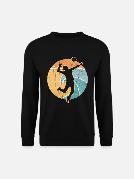 Volleyball Strand Volley Sport Beach Geschenk - Unisex Pullover - Schwarz