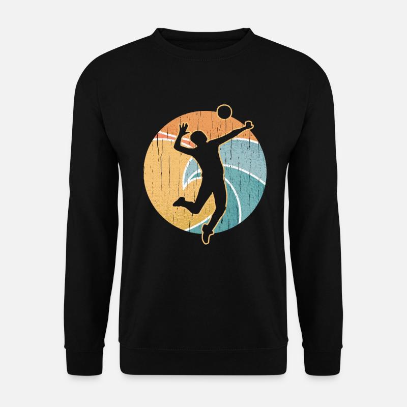 Volleyball Strand Volley Sport Beach Geschenk - Unisex Pullover - Schwarz