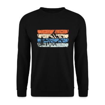 Hiking randonnée montagne nature montagne retro cadeau - Sweat-shirt Unisexe - noir - Devant - Alina (178cm) & Michal (187cm)