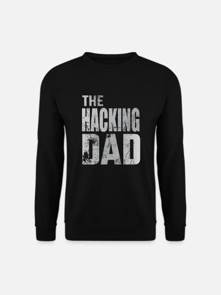 The Hacking Dad Hacker Vater Papa Code Computer - Unisex Pullover - Schwarz