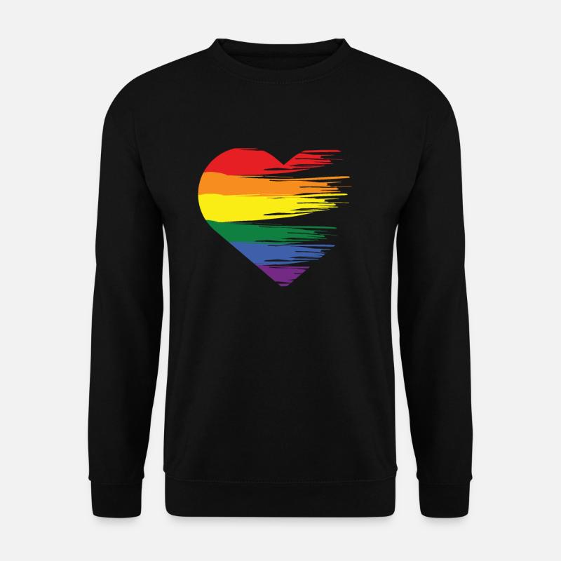 Rainbow Equality Heartbeat Gift - Unisex Sweatshirt - black