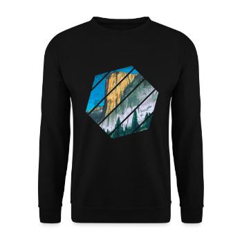 Yosemite Parc National Aventure Retro Cadeau - Sweat-shirt Unisexe - noir - Devant - Alina (178cm) & Michal (187cm)
