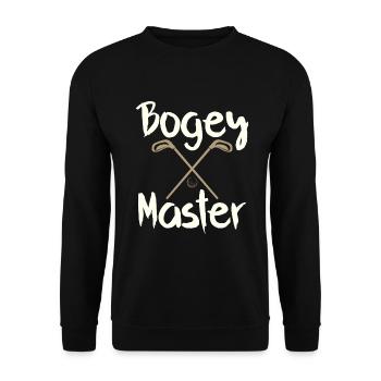 Funny Golfer Gift Bogey Master Golfing - Unisex Sweatshirt - black - Front - Alina (178cm) & Michal (187cm)