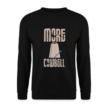 Musician Humor More Cowbell Funny Band Cowbell - Unisex Sweatshirt - black - Front - Alina (178cm) & Michal (187cm)