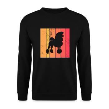 Poodle dog lover Retro vintage Gift idea - Unisex Pullover - Schwarz - Vorne - Alina (178cm) & Michal (187cm)