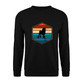Poodle dog lover Retro vintage Gift idea - Unisex Pullover - Schwarz - Vorne - Alina (178cm) & Michal (187cm)