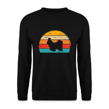 Shih Tzu amoureux des chiens Retro vintage Idée cadeau - Sweat-shirt Unisexe - noir - Devant - Alina (178cm) & Michal (187cm)