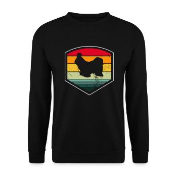 Shih Tzu amoureux des chiens Retro vintage Idée cadeau - Sweat-shirt Unisexe - noir - Devant - Alina (178cm) & Michal (187cm)