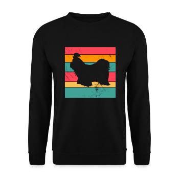 Shih Tzu amoureux des chiens Retro vintage Idée cadeau - Sweat-shirt Unisexe - noir - Devant - Alina (178cm) & Michal (187cm)