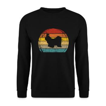 Shih Tzu amoureux des chiens Retro vintage Idée cadeau - Sweat-shirt Unisexe - noir - Devant - Alina (178cm) & Michal (187cm)