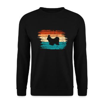 Shih Tzu dog lover Retro vintage Gift idea - Unisex Pullover - Schwarz - Vorne - Alina (178cm) & Michal (187cm)