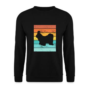Shih Tzu amoureux des chiens Retro vintage Idée cadeau - Sweat-shirt Unisexe - noir - Devant - Alina (178cm) & Michal (187cm)