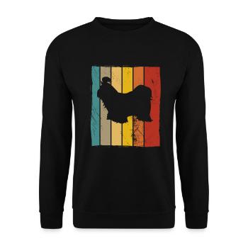 Shih Tzu dog lover Retro vintage Gift idea - Unisex Pullover - Schwarz - Vorne - Alina (178cm) & Michal (187cm)